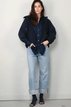 Ralph Lauren Blouse - Classic Long Sleeve Button Front Shirt - Newport Navy