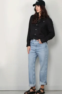 Ralph Lauren Blouse - Classic Long Sleeve Button Front Shirt - Polo Black