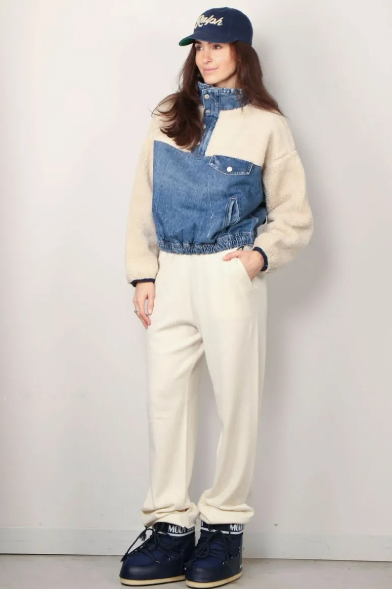 Ralph Lauren Jas - Fleece Denim Mockneck Pullover - Cusi Wash