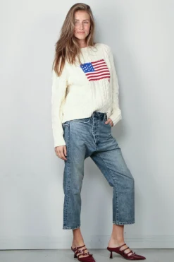 Ralph Lauren Trui - Aran Flag Pullover - Cream