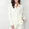 RÓHE Blouse - Signature Shirt In Silk Dot Print - Cream / Black