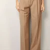 RÓHE Broek - Wide leg pleated trousers - Fawn