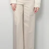 RÓHE Broek - Palazzo Leg Shaped Trousers - Sand