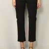 RÓHE Broek - Cigarette Leg Scuba Trousers - Black
