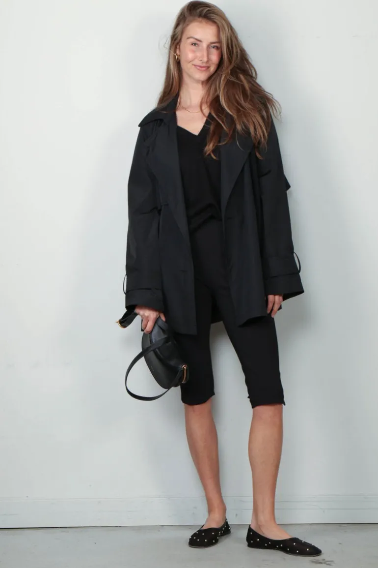 RÓHE Broek - Capri Scuba Trousers - Black
