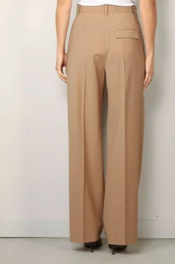 RÓHE Broek - Wide leg pleated trousers - Fawn