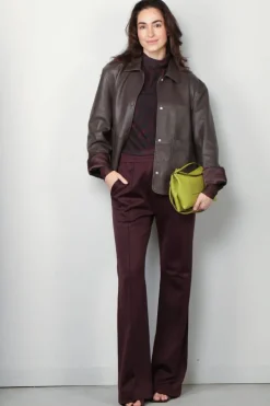 RÓHE Jasje - Leather Jacket With Patch Pockets - Earth