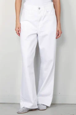 RÓHE Jeans - Low waist wide leg denim - Optic white