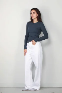 RÓHE Jeans - Low waist wide leg denim - Optic white