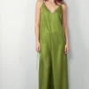 RÓHE Jurk - Silk Slip Dress Garden - Green