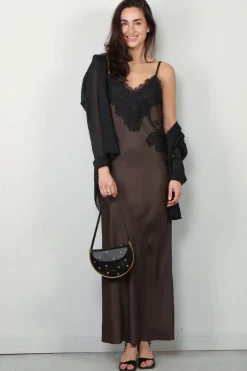RÓHE Jurk - Lace Silk Slipdress - Earth