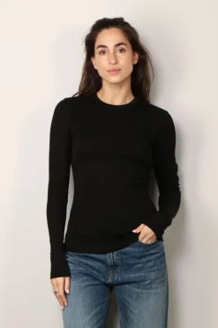 RÓHE longsleeve - Fine merino long sleeve - noir