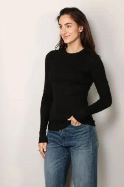 RÓHE longsleeve - Fine merino long sleeve - noir