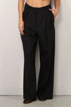 RÓHE pantalon - Wide leg tailored trousers - noir
