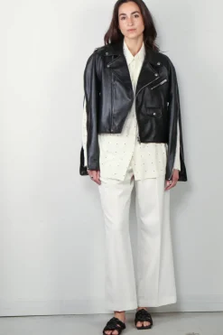 RÓHE pantalon - Wide leg tailored - cream