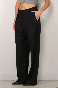 RÓHE pantalon - Wide leg tailored trousers - noir