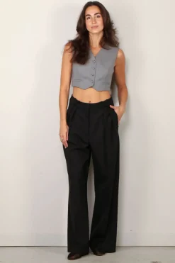 RÓHE pantalon - Wide leg tailored trousers - noir