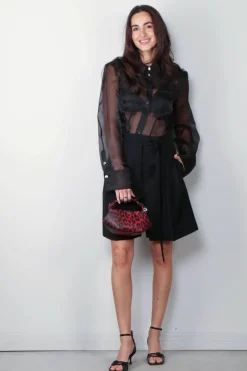 RÓHE Shorts - Tailored Shorts With Belt - Black