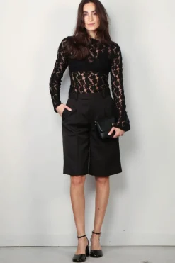 RÓHE Short - Pleated tailored shorts - Black