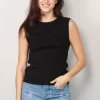 RÓHE top - Rib top - noir