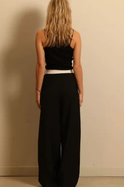 RÓHE top - Cotton rib tank top - noir
