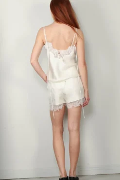 RÓHE Top - Silk Lace Camisole Top - Cream