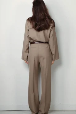 RÓHE Top - Draped wool top - Khaki