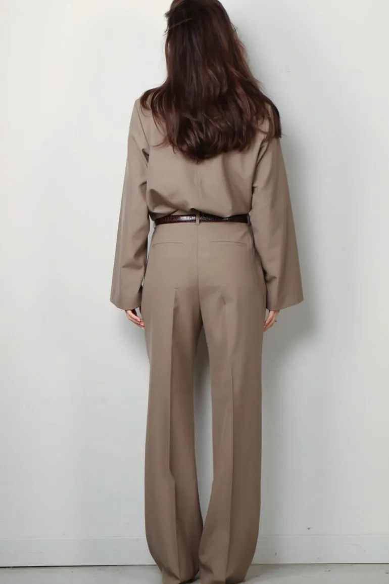 RÓHE Top - Draped wool top - Khaki