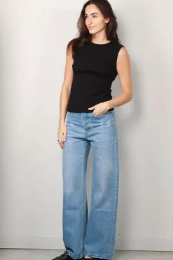 RÓHE top - Rib top - noir
