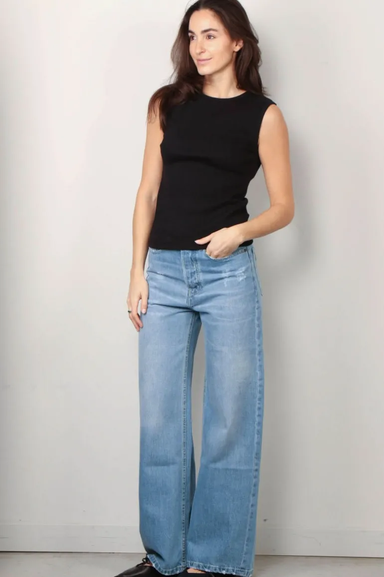 RÓHE top - Rib top - noir