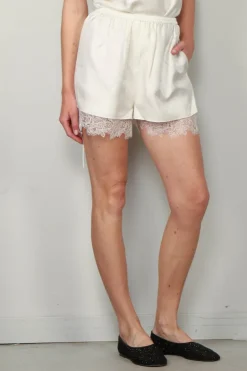 Rohe Shorts - Lace Silk - Cream