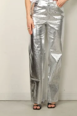 Rotate Broek - Braided Straight - Silver