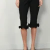 Rotate Broek - Capri Ruffle Pants - Black