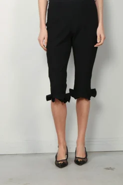 Rotate Broek - Capri Ruffle Pants - Black