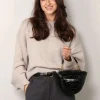 Rotate Sweater - Knit Crewneck Sweater - Simply Taupe Beige