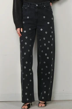 Rotate Jeans - High Rise Jeans - Dark Grey Denim