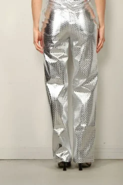 Rotate Broek - Braided Straight - Silver