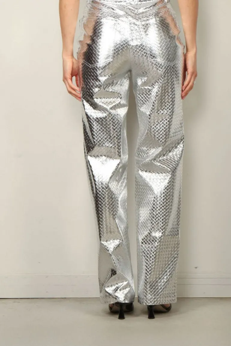 Rotate Broek - Braided Straight - Silver
