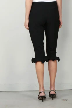 Rotate Broek - Capri Ruffle Pants - Black