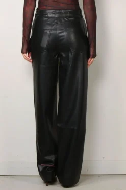 Rotate Broek - Wide Leg 5 Pocket Pants - Black