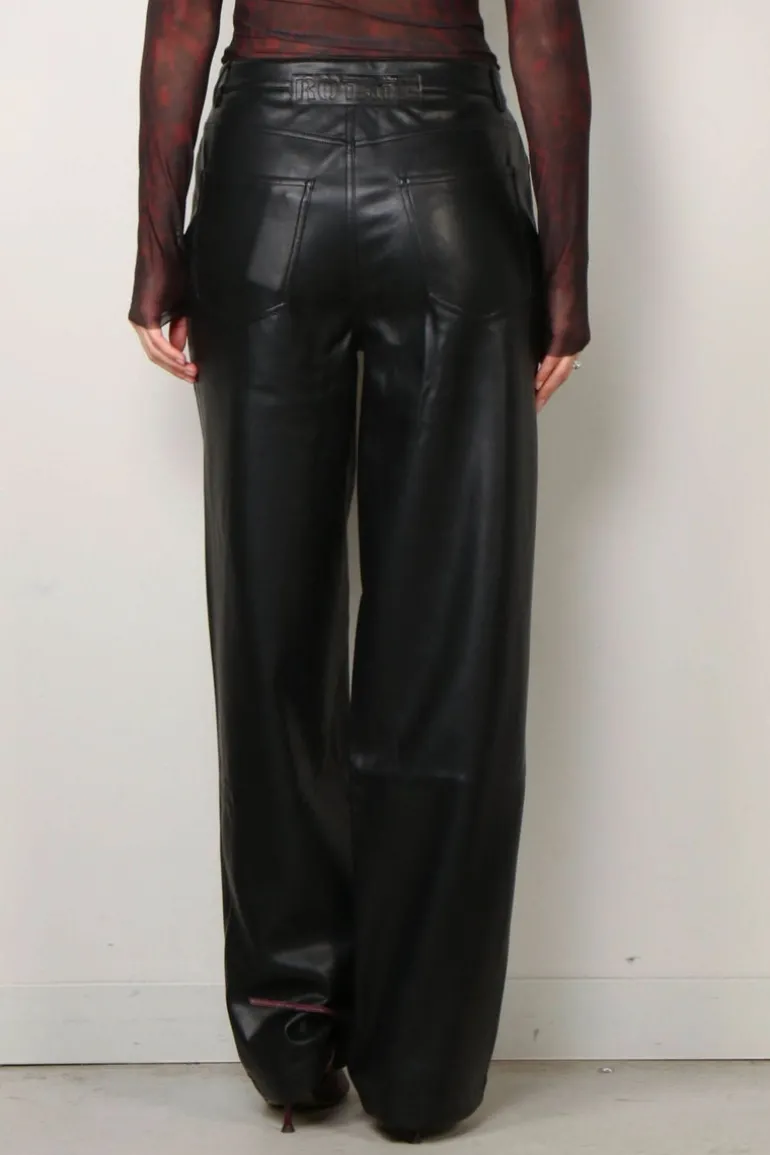 Rotate Broek - Wide Leg 5 Pocket Pants - Black