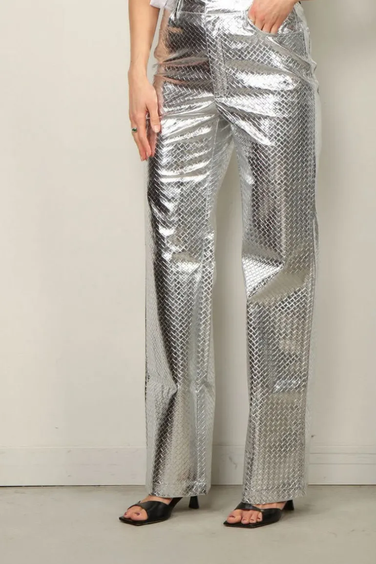 Rotate Broek - Braided Straight - Silver