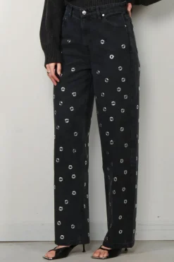 Rotate Jeans - High Rise Jeans - Dark Grey Denim