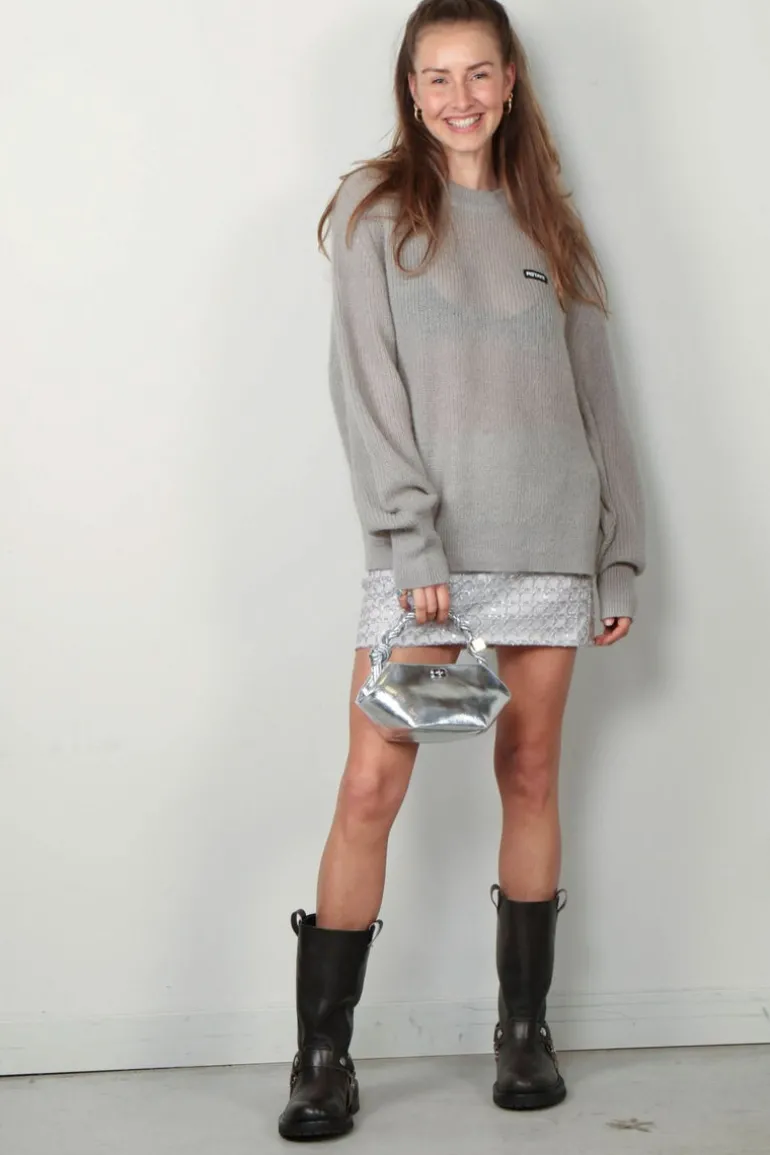 Rotate Rok - Beaded Mini Skirt - Doeskin