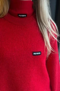 Rotate Top - Knit Sleeveless Top - Racing Red