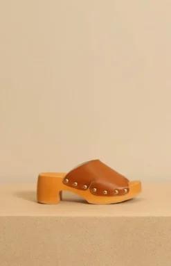 Scholl klompen - Pescura Wave - Cognac