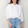 Sea Me Happy blouse - Balloon Blouse - white