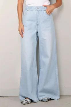 Sea Me Happy Broek - Super woody jeans strass - Light blue