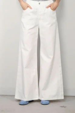 Sea Me Happy Jeans - Super Woody Jeans -Embroidery - White
