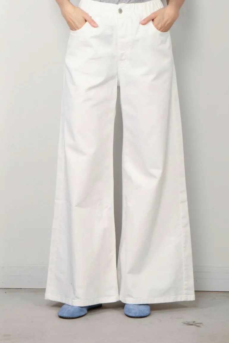 Sea Me Happy Jeans - Super Woody Jeans -Embroidery - White
